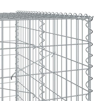 vidaXL Gabion Basket with Cover 1050x100x200 cm Galvanised Iron