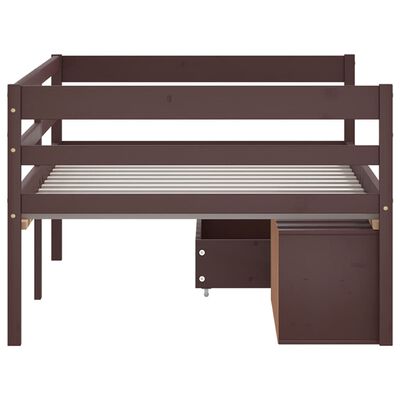 vidaXL Bed Frame with Storage without Mattress Dark Brown 90x200 cm