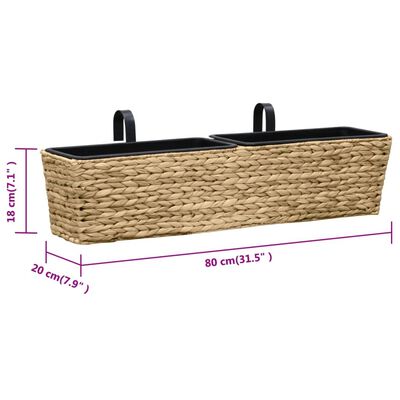 vidaXL Planters 2 pcs Water Hyacinth