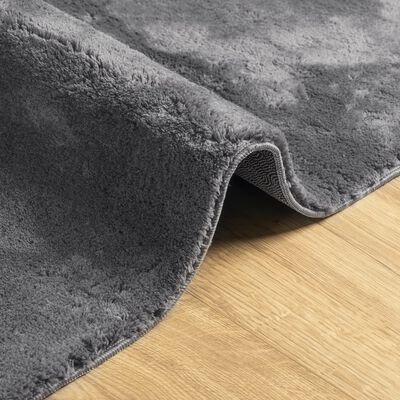 vidaXL Rug HUARTE Short Pile Soft and Washable Anthracite 80x150 cm