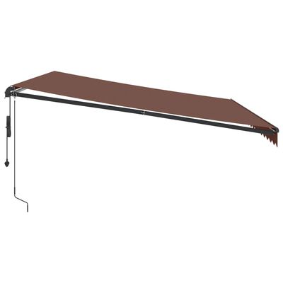 vidaXL Automatic Retractable Awning Brown 450x300 cm