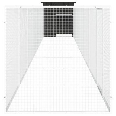 vidaXL Chicken Cage Anthracite 800x91x100 cm Galvanised Steel