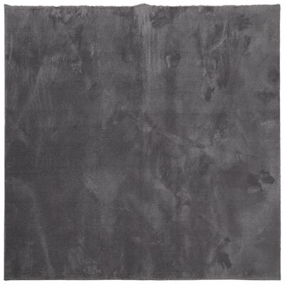 vidaXL Rug HUARTE Short Pile Soft and Washable Anthracite 200x200 cm