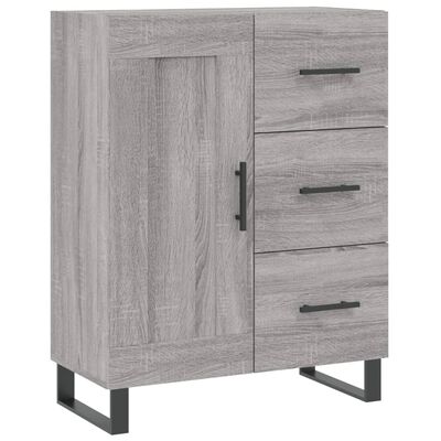 vidaXL Highboard Grey Sonoma 69.5x34x180 cm Engineered Wood