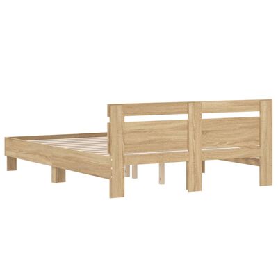 vidaXL Bed Frame without Mattress Sonoma Oak 140x200 cm