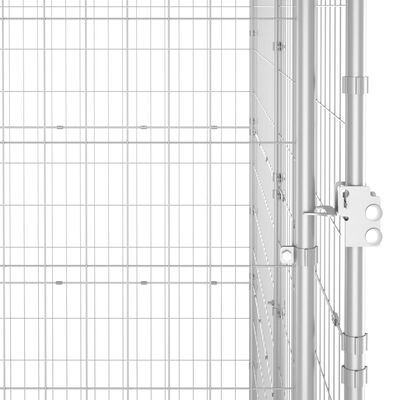 vidaXL Outdoor Dog Kennel Galvanised Steel 16.94 m²