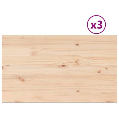 vidaXL Table Tops 3 pcs 80x47x2.5 cm Rectangular Solid Wood Pine