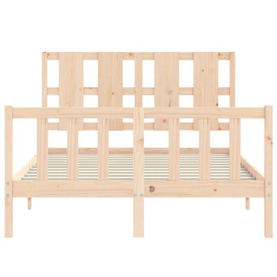 vidaXL Bed Frame without Mattress Double Solid Wood Pine