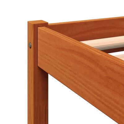 vidaXL Bed Frame without Mattress Wax Brown 160x200 cm Solid Wood Pine