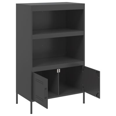 vidaXL Highboard Black 68x39x113 cm Steel