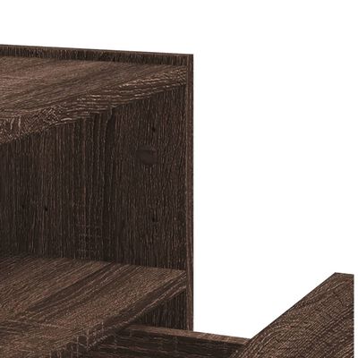 vidaXL Wall-mounted Bedside Cabinets 2 pcs Brown Oak 45x30x35 cm