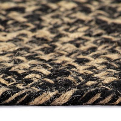 vidaXL Handmade Rug Jute Black and Brown 240 cm