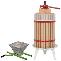 vidaXL 2 Piece Fruit & Wine Press and Crusher Set