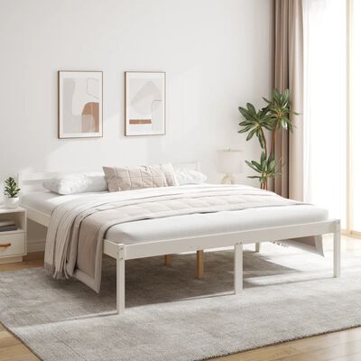 vidaXL Senior Bed without Mattress White 180x200 cm Super King Size