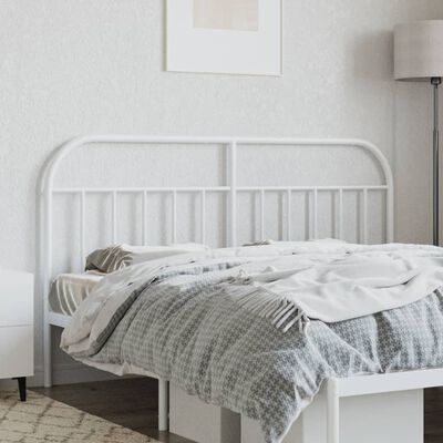 vidaXL Metal Headboard White 160 cm