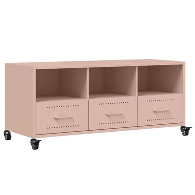 vidaXL TV Cabinet Pink 100.5x39x43.5 cm Steel