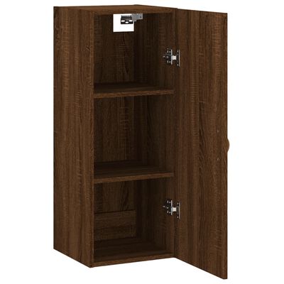 vidaXL Wall Mounted Cabinet Brown Oak 34.5x34x90 cm