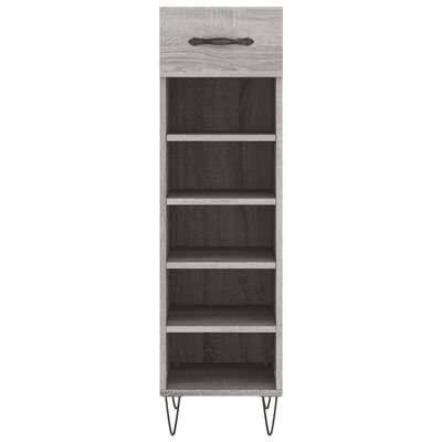 vidaXL Shoe Cabinet Grey Sonoma 30x35x105 cm Engineered Wood