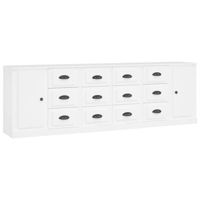 vidaXL Sideboards 3 pcs White Engineered Wood