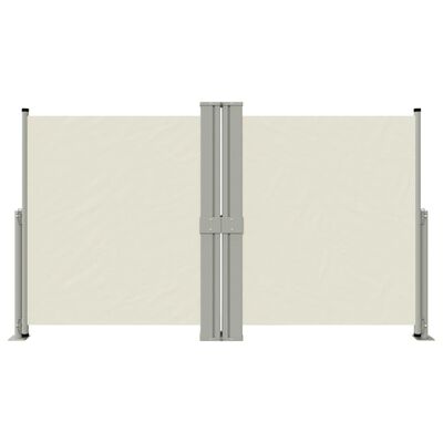 vidaXL Retractable Side Awning Cream 140x1200 cm