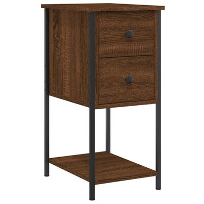 vidaXL Bedside Cabinets 2 pcs Brown Oak 32x42x70 cm Engineered Wood