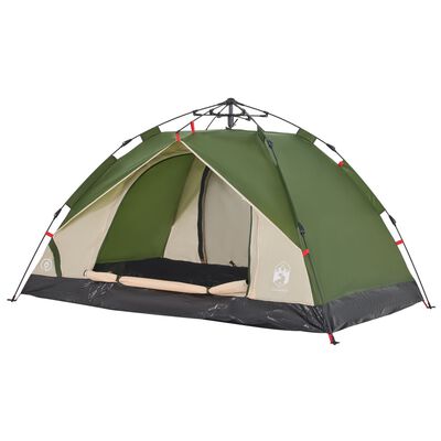 vidaXL Camping Tent Dome 2-Person Green Quick Release