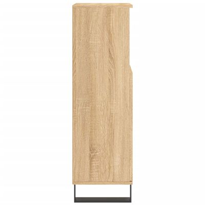 vidaXL Bathroom Cabinet Sonoma Oak 30x30x100 cm Engineered Wood