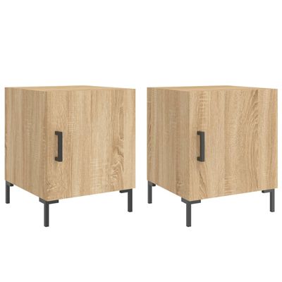 vidaXL Bedside Cabinets 2 pcs Sonoma Oak 40x40x50 cm Engineered Wood