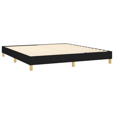 vidaXL Bed Frame without Mattress Black Super King Fabric (UK/IE/FI/NO only)