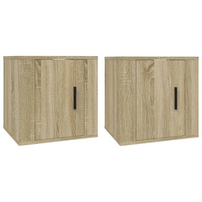 vidaXL Wall Mounted TV Cabinets 2 pcs Sonoma Oak 40x34.5x40 cm