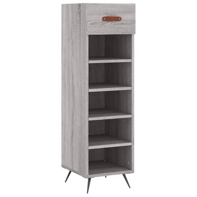 vidaXL Shoe Cabinet Grey Sonoma 30x35x105 cm Engineered Wood