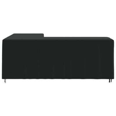 vidaXL L-shaped Sofa Cover Black 254x254x80 cm 420D Oxford