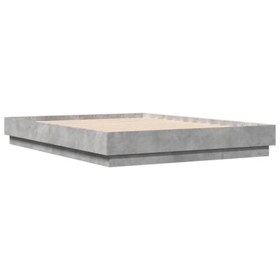 vidaXL Bed Frame without Mattress Concrete Grey 140x190 cm