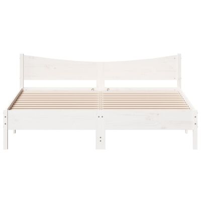 vidaXL Bed Frame without Mattress White 180x200 cm Super King Solid Wood Pine