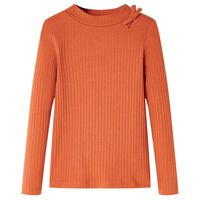 Kids' T-shirt with Long Sleeves Burnt Orange 92