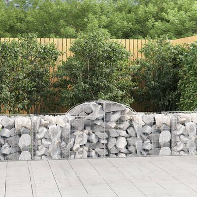 vidaXL Arched Gabion Baskets 20 pcs 200x50x60/80 cm Galvanised Iron