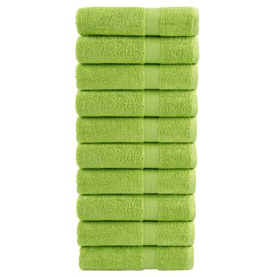 vidaXL Premium Hand Towels SOLUND 10 pcs Apple Green 50x100 cm 600 gsm