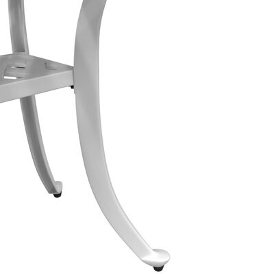 vidaXL Garden Table White 53x53x53 cm Cast Aluminium