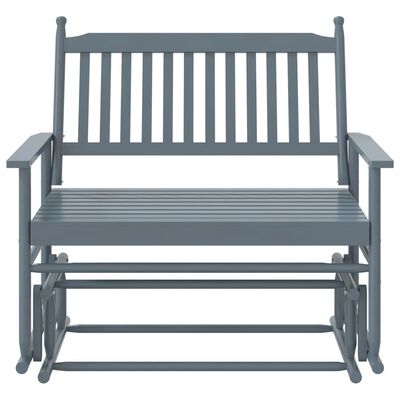 vidaXL Glider Bench Grey 118x70x104.5 cm Solid Wood Poplar