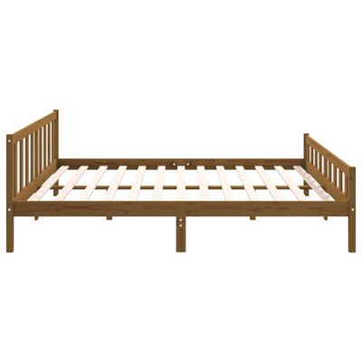 vidaXL Bed Frame without Mattress Honey Brown Solid Wood 200x200 cm