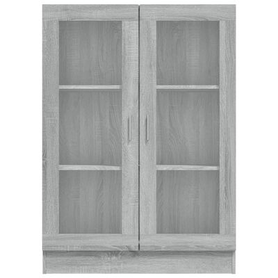 vidaXL Vitrine Cabinet Grey Sonoma 82.5x30.5x115 cm Engineered Wood