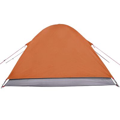 vidaXL Camping Tent Dome 3-Person Orange Waterproof