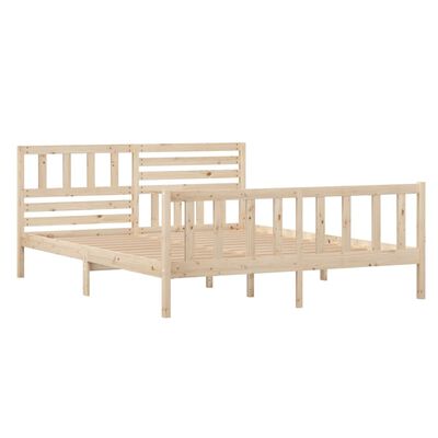 vidaXL Bed Frame without Mattress Solid Wood 120x200 cm (810077+814134)