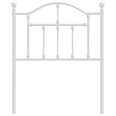 vidaXL Metal Headboard White 75 cm