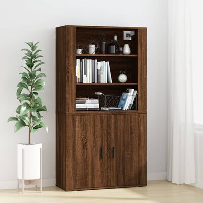 vidaXL Highboard Brown Oak Engineered Wood