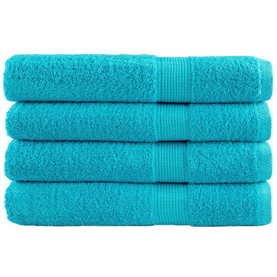 vidaXL Premium Towels SOLUND 4 pcs Turquoise 100x200 cm 600 gsm