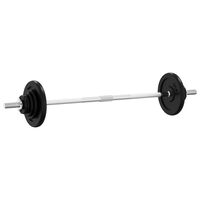 vidaXL Barbell with Plates 90 kg Cast Iron