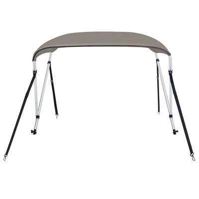 vidaXL 2-bow Bimini Top Grey 180x150x110 cm