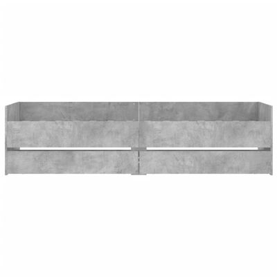 vidaXL Bed Frame without Mattress Concrete Grey 75x190 cm Small Single