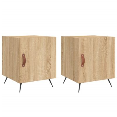 vidaXL Bedside Cabinets 2 pcs Sonoma Oak 40x40x50 cm Engineered Wood